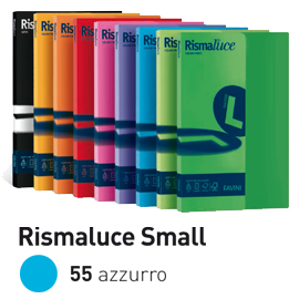 CARTA RISMALUCE SMALL - A4 - 200 GR - AZZURRO 55 - FAVINI - CONF. 50 FOGLI 50579