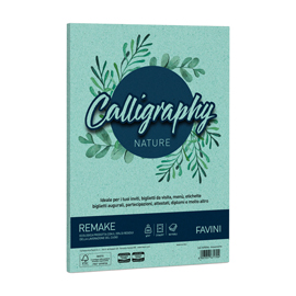 CARTA CALLIGRAPHY NATURE REMAKE - A4 - 250 GR - ACQUAMARINA - FAVINI - CONF. 50 FOGLI 94637