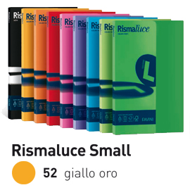 CARTA RISMALUCE SMALL - A4 - 200 GR - GIALLO ORO 52 - FAVINI - CONF. 50 FOGLI 50575