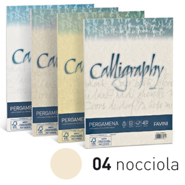 CARTA CALLIGRAPHY PERGAMENA - A4 - 190 GR - NOCCIOLA 04 - FAVINI - CONF. 50 FOGLI 38969