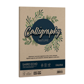 CARTA CALLIGRAPHY NATURE SHIRO ECO - A4 - 250 GR - LEGNO - FAVINI - CONF. 50 FOGLI 94653