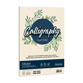 CARTA CALLIGRAPHY NATURE CRUSH - A4 - 200 GR - ALGA - FAVINI - CONF. 50 FOGLI 94647