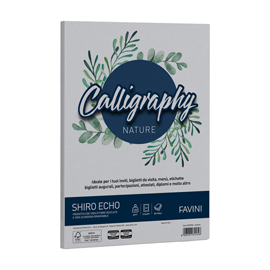 CARTA CALLIGRAPHY NATURE SHIRO ECO - A4 - 120 GR - CENERE - FAVINI - CONF. 50 FOGLI 94651