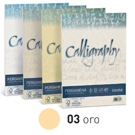 CARTA CALLIGRAPHY PERGAMENA - A4 - 190 GR - ORO 03 - FAVINI - CONF. 50 FOGLI 38968