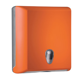 DISPENSER ASCIUGAMANI PIEGATI SOFT TOUCH - 29X10,5X30,5 CM - ARANCIO - MAR PLAST 64278
