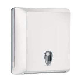 DISPENSER ASCIUGAMANI PIEGATI SOFT TOUCH - 29X10,5X30,5 CM - BIANCO - MAR PLAST 73966