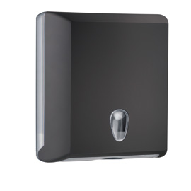 DISPENSER ASCIUGAMANI PIEGATI SOFT TOUCH - 29X10,5X30,5 CM - NERO - MAR PLAST 67394