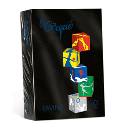 CARTA LE CIRQUE - A4 - 80 GR - NERO 400 - FAVINI - CONF. 500 FOGLI 85816