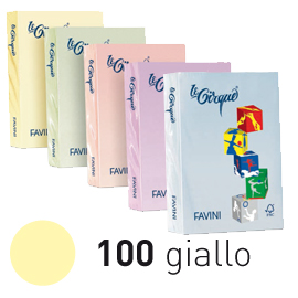 CARTA LE CIRQUE - A4 - 160 GR - GIALLO PASTELLO 100 - FAVINI - CONF. 250 FOGLI 32894