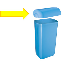 COPERCHIO PER CESTINO GETTACARTE SOFT TOUCH - 33,5X22,5X9 CM - 23 L - AZZURRO - MAR PLAST 73975