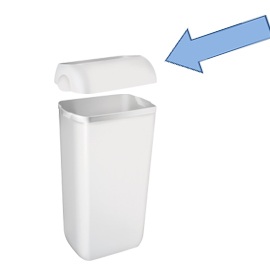 COPERCHIO PER CESTINO GETTACARTE SOFT TOUCH - 33,5X22,5X9 CM - 23 L - BIANCO - MAR PLAST 73974
