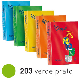CARTA LE CIRQUE - A4 - 160 GR - VERDE PRATO 203 - FAVINI - CONF. 250 FOGLI 32912