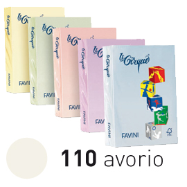 CARTA LE CIRQUE - A4 - 160 GR - AVORIO PASTELLO 110 - FAVINI - CONF. 250 FOGLI 38217