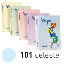 CARTA LE CIRQUE - A4 - 160 GR - CELESTE PASTELLO 101 - FAVINI - CONF. 250 FOGLI 32895