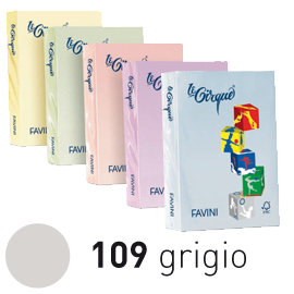 CARTA LE CIRQUE - A4 - 160 GR - GRIGIO PASTELLO 109 - FAVINI - CONF. 250 FOGLI 32903