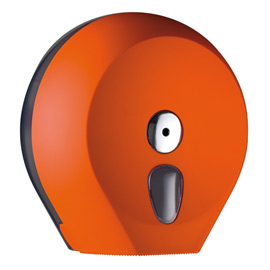 DISPENSER SOFT TOUCH DI CARTA IGIENICA IN ROTOLO MINI JUMBO - 27X12,8X27,3 CM - PLASTICA - ARANCIO - MAR PLAST 64282