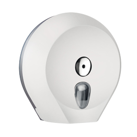 DISPENSER SOFT TOUCH DI CARTA IGIENICA IN ROTOLO MINI JUMBO - 27X12,8X27,3 CM - PLASTICA - BIANCO - MAR PLAST 73970
