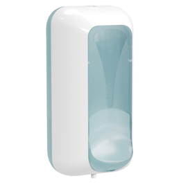 DISPENSER PER SAPONE LIQUIDO - 217 X 117 X 103 MM - CAPACITA' 0,55 LT - BIANCO/AZZURRO - REPLAST 94884