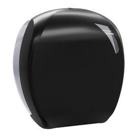 DISPENSER PER CARTA IGIENICA MINI JUMBO SKIN CARBON - 29,6 X 13,5 X 27,7 CM - ROTOLO DIAMETRO 24 CM - NERO - MAR PLAST 99689