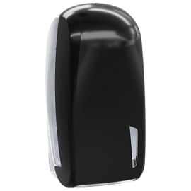 DISPENSER PER CARTA IGIENICA INTERFOGLIATA SKIN CARBON - PIEGATA A V E Z - 32,8 X 13,5 X 16,5 CM - 550/450 FOGLI - NERO - MAR PLAST 99688