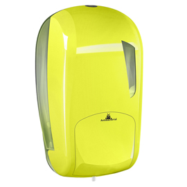 DISPENSER PER SAPONE LIQUIDO SKIN - 232 X 114 X 124 MM - CAPACITA' 1 L - GIALLO FLUO - MAR PLAST 96765