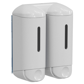 DISPENSER A MURO DOUBLE SHOWER SMALL - PER HOTEL - 0,17 L - BIANCO - MAR PLAST 97402