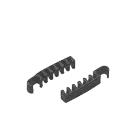 COPPIA GANCI DI UNIONE PER SEDUTE SERIE DADO - REGOLABILE - NERO - UNISIT 83456