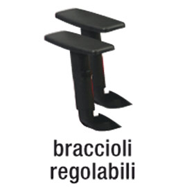 COPPIA BRACCIOLI REGOLABILI PER SEDIA OPERATIVA TMTMI - NERO - UNISIT 80099