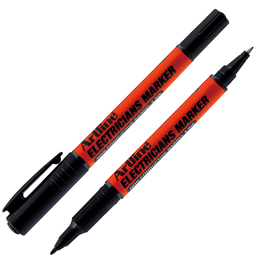 MARCATORE PERMANENTE - PER ELETTRICISTI - A DOPPIA PUNTA 0,4-1,0 MM - NERO - ARTLINE 95024