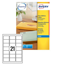 ETICHETTA TRASP. A4 25FG. 63,5X38,1 AVERY DENNISON 45203