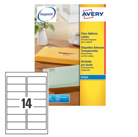 ETICHETTA TRASP. A4 25FG. 99,1X38,1 AVERY DENNISON 45205