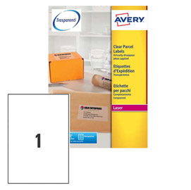 ETICHETTA  A4 25FG. 210X297 TRASP. AVERY 45202