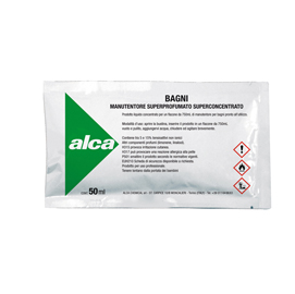 MANUTENTORE BAGNI LINEA MONODOSE - SUPERPROFUMATO - ALCA - BUSTINA DA 50 ML 74158
