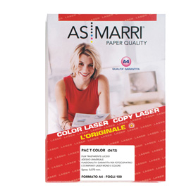 FILM TRASP. LUCIDO ADESIVO F.TO A4 CF. 100 FG. AS MARRI 28799