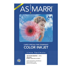 CARTA FOTOGRAFICA SPALMATA  A4 120 COLOR GRAPHIC 125 GR. 50 FG. AS MARRI 28586