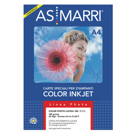 CARTA FOTOGRAFICA LUCIDA A4 180 GR. 5760 DPI 50 FG. AS MARRI 28620