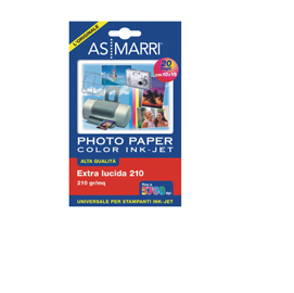 CARTA FOTOGRAFICA EXTRA LUCIDA  210 GR. 10X15 CM 5760 DPI 20 FG. AS MARRI 44999