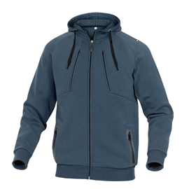 FELPA SPORTIVA ANZIO - PILE-POLIESTERE-COTONE - TAGLIA XL - BLU MARINO - DELTAPLUS 79628