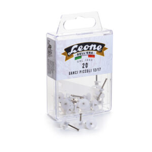 GANCI BLITZ CON SPILLI - 12-16 MM - BIANCO TRASPARENTE - MOLHO LEONE - CONF. 20 PEZZI 68850
