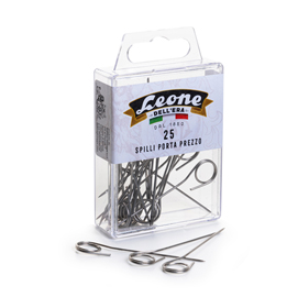SPILLI PORTAPREZZI INOX - LEONE - CONF. 25 PEZZI 87591