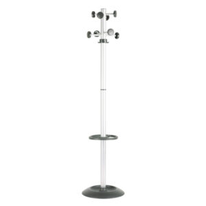 APPENDIABITI TOTEM CON PORTAOMBRELLI - 8 POSTI - 175X39 CM - GRIGIO-NERO - UNISIT 58096
