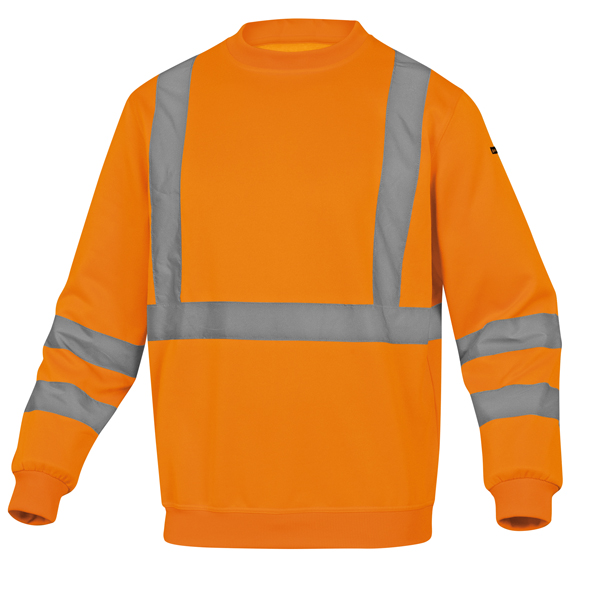 FELPA SPORTIVA ASTRAL - ALTA VISIBILITA' - TG. XXL - ARANCIO FLUO - DELTAPLUS 92274