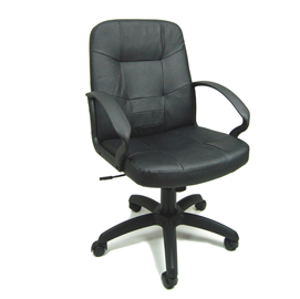 POLTRONA VISITATORE AURIGA D - SEMIPELLE - NERO - UNISIT 93593