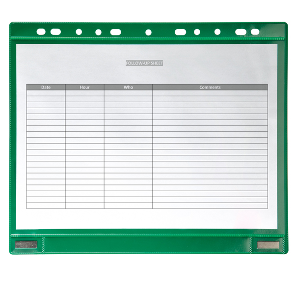 BUSTE FORATE PER SUPPORTI MAGNETICI AD ANELLI - A4 - VERDE - TARIFOLD - CONF. 5 PEZZI 92171