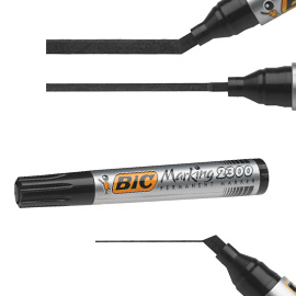 PENNARELLO BIC 2300 NERO PUNTA SCALPELLO 46043
