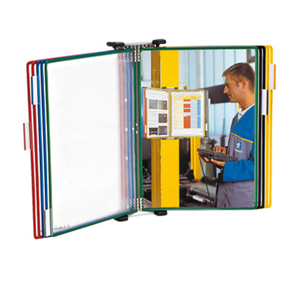 KIT LEGGIO DA MURO IN METALLO + 10 BUSTE - A3 - MULTICOLOR - TARIFOLD 92175