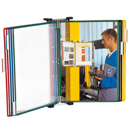 LEGGIO A MURO A4 CON BASE IN METALLO 10 BUSTE PVC TARIFOLD 67811