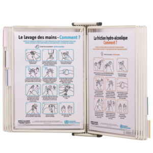 LEGGIO ANTIBATTERICO DA MURO + 10 BUSTE - A4 - BIANCO - TARIFOLD 92179
