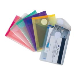 BUSTE CON VELCRO - PP - FORMATO VERTICALE - 8 X 11,5 CM - COLORI ASSORTITI - TARIFOLD - SET 6 COLORI 80543