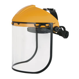PORTA VISIERA CON PROTEZIONE FRONTALE + VISIERA BALBI 2 - 39X20 CM - GIALLO - DELTAPLUS 73582
